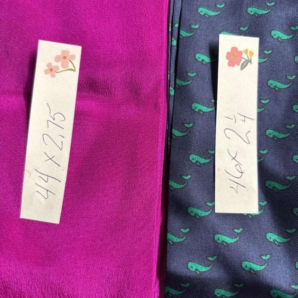 Liz Claiborne & Symphony‎ Scarves 100% Silk Scarf Lot Pink & Navy Whale Print